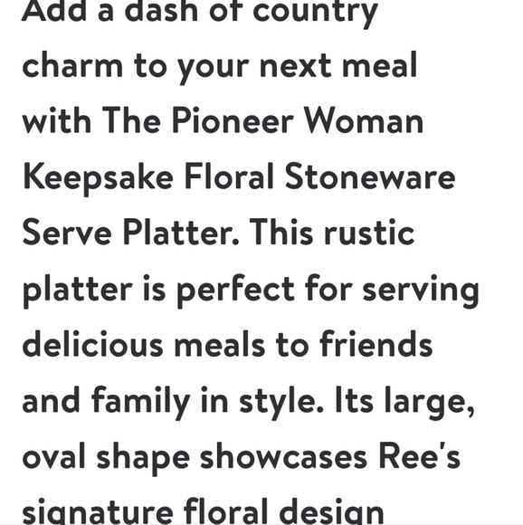 ❤️ New Pioneer Woman Keepsake Floral Serve Platter - Picture 2 of 8